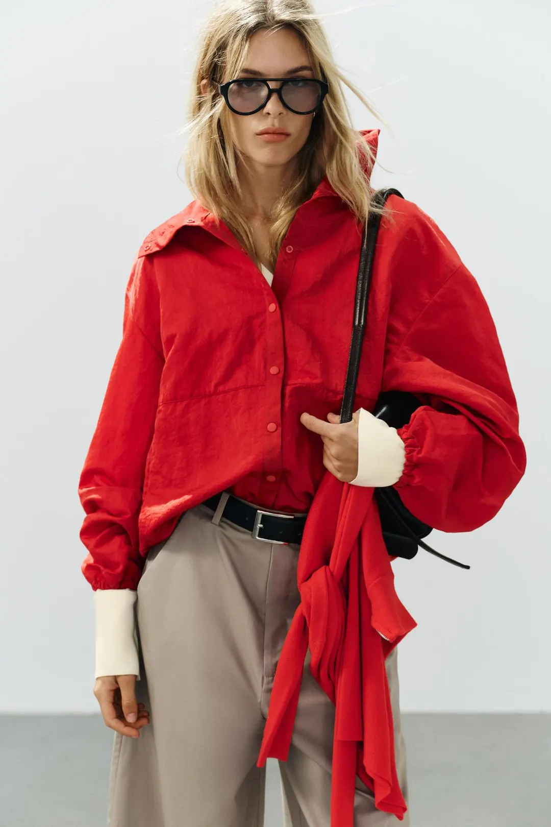 Куртка из технологичной ткани на пуговицах, Zara