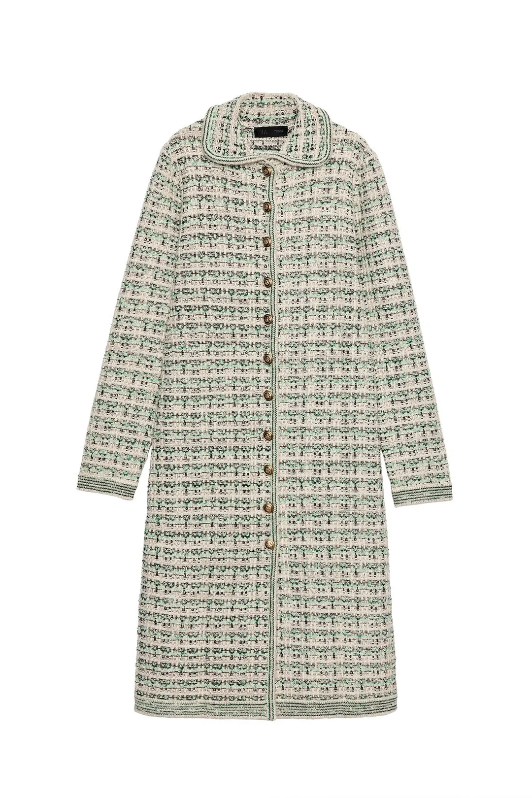 Фактурное пальто с металлизированной нитью, Zara
