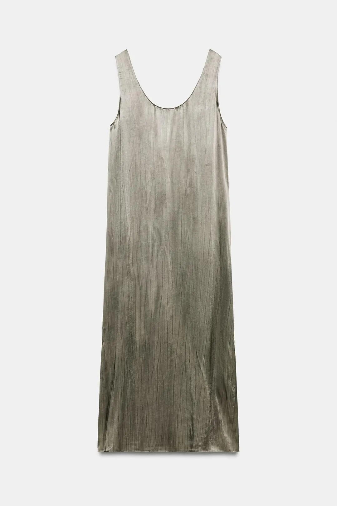 Атласное платье миди ZW Collection, Zara