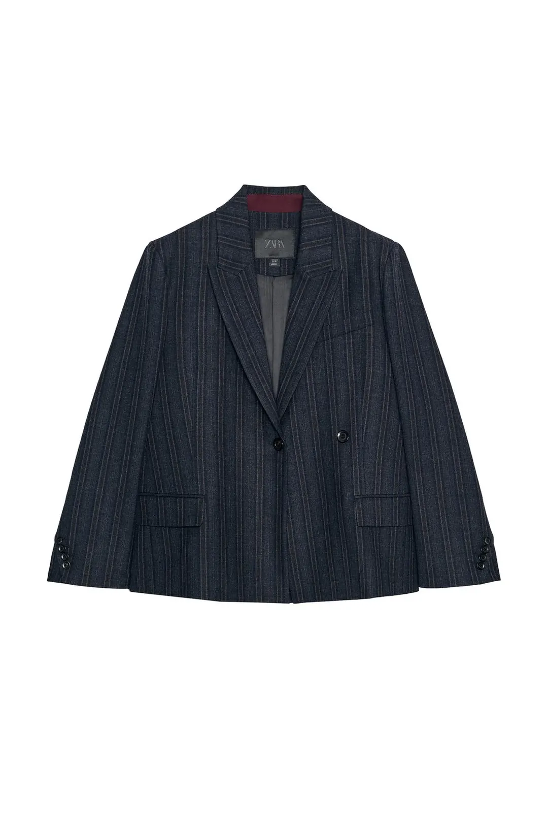 Блейзер прямого кроя в полоску ZW Collection, Zara