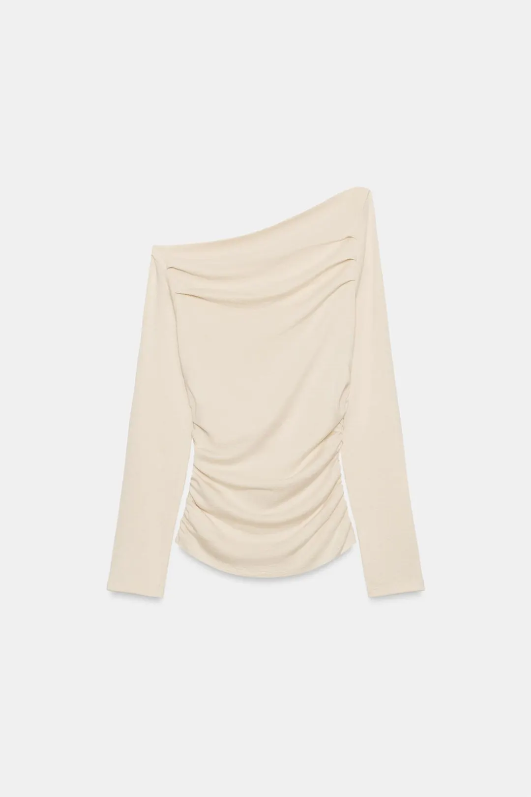 Асимметричный топ с драпировкой, Zara