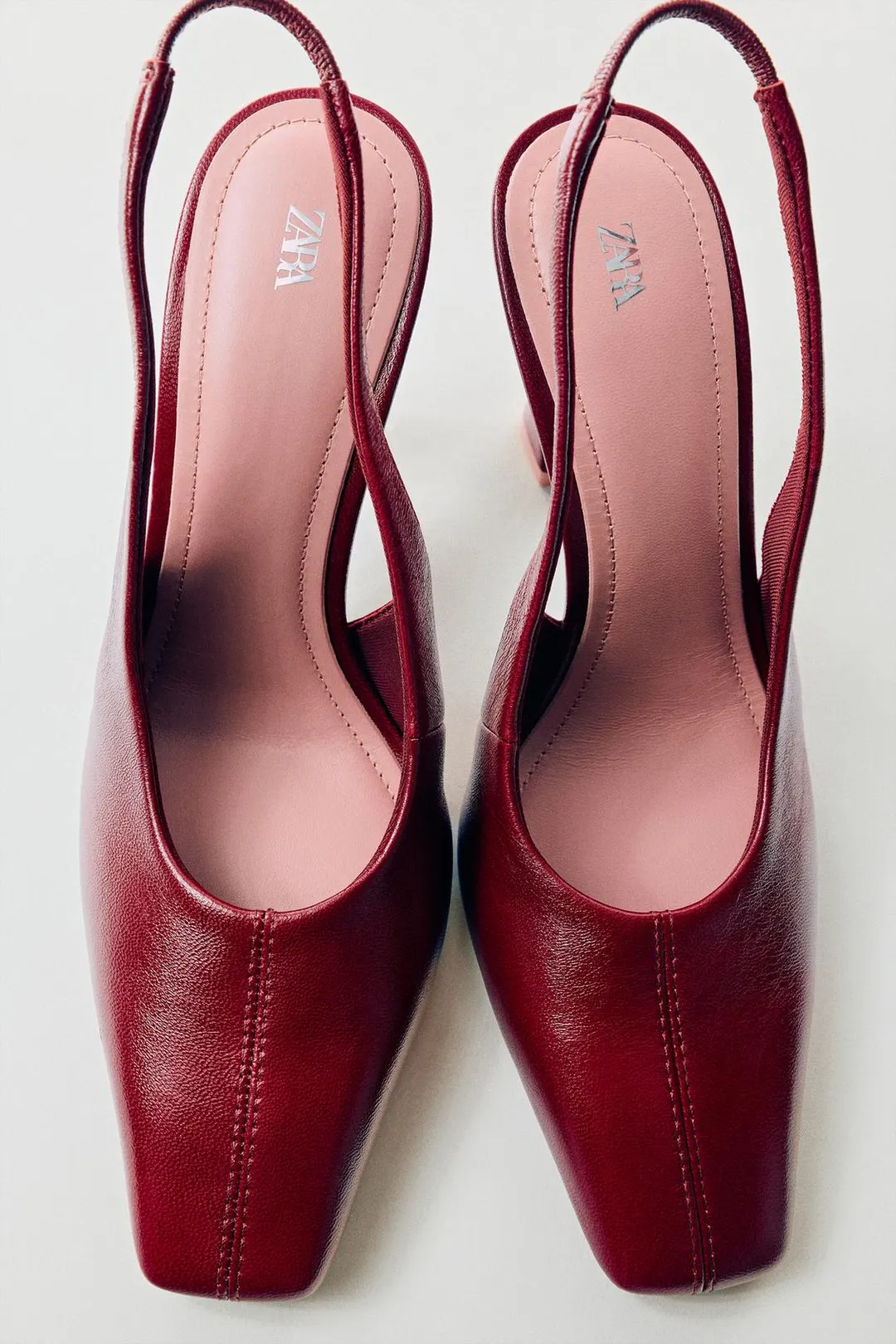 Туфли кожаные на каблуке, Zara
