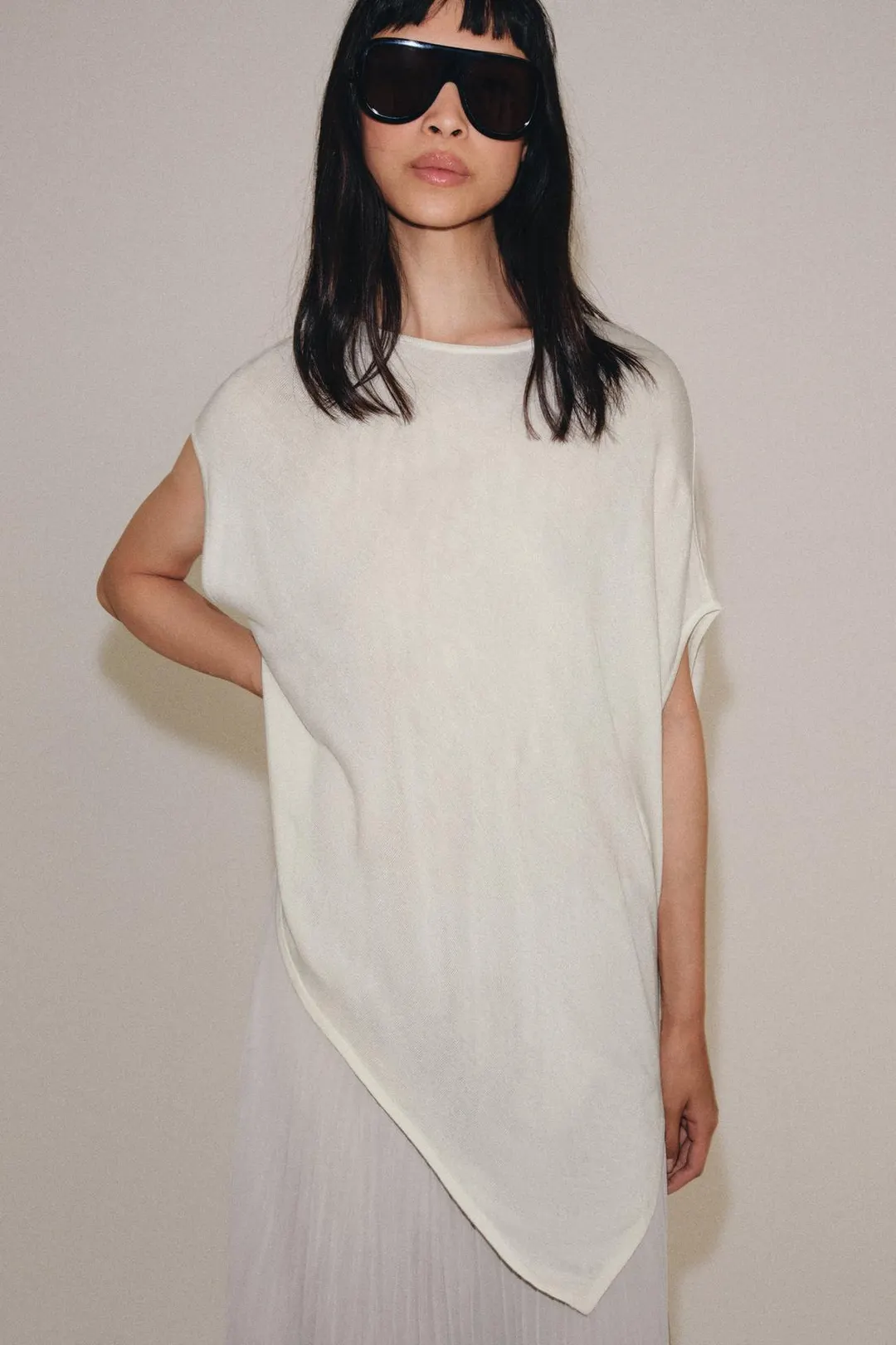 Асимметричный вязаный топ, Zara