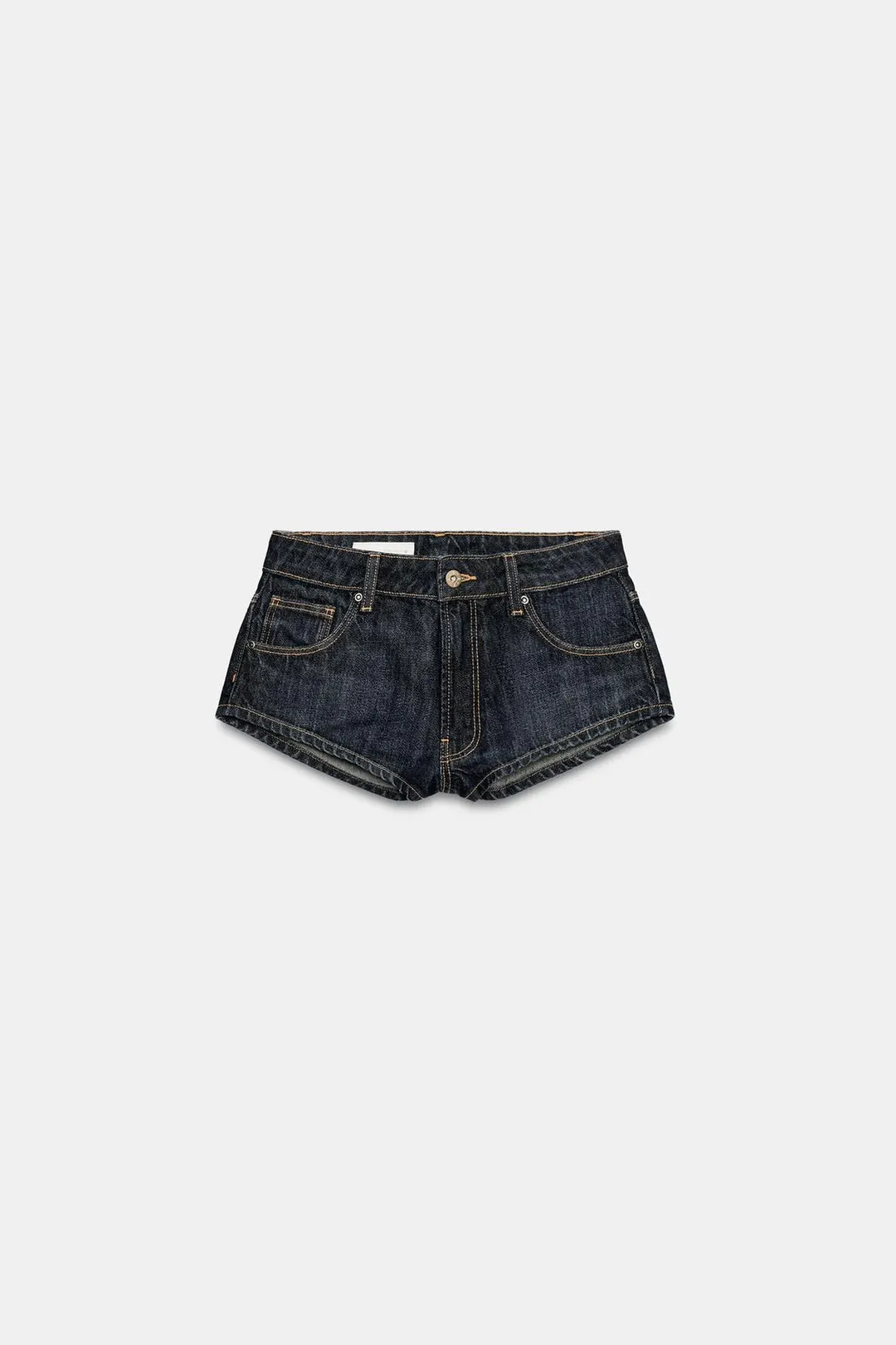 Джинсовые мини-шорты со средней посадкой TRF, Zara