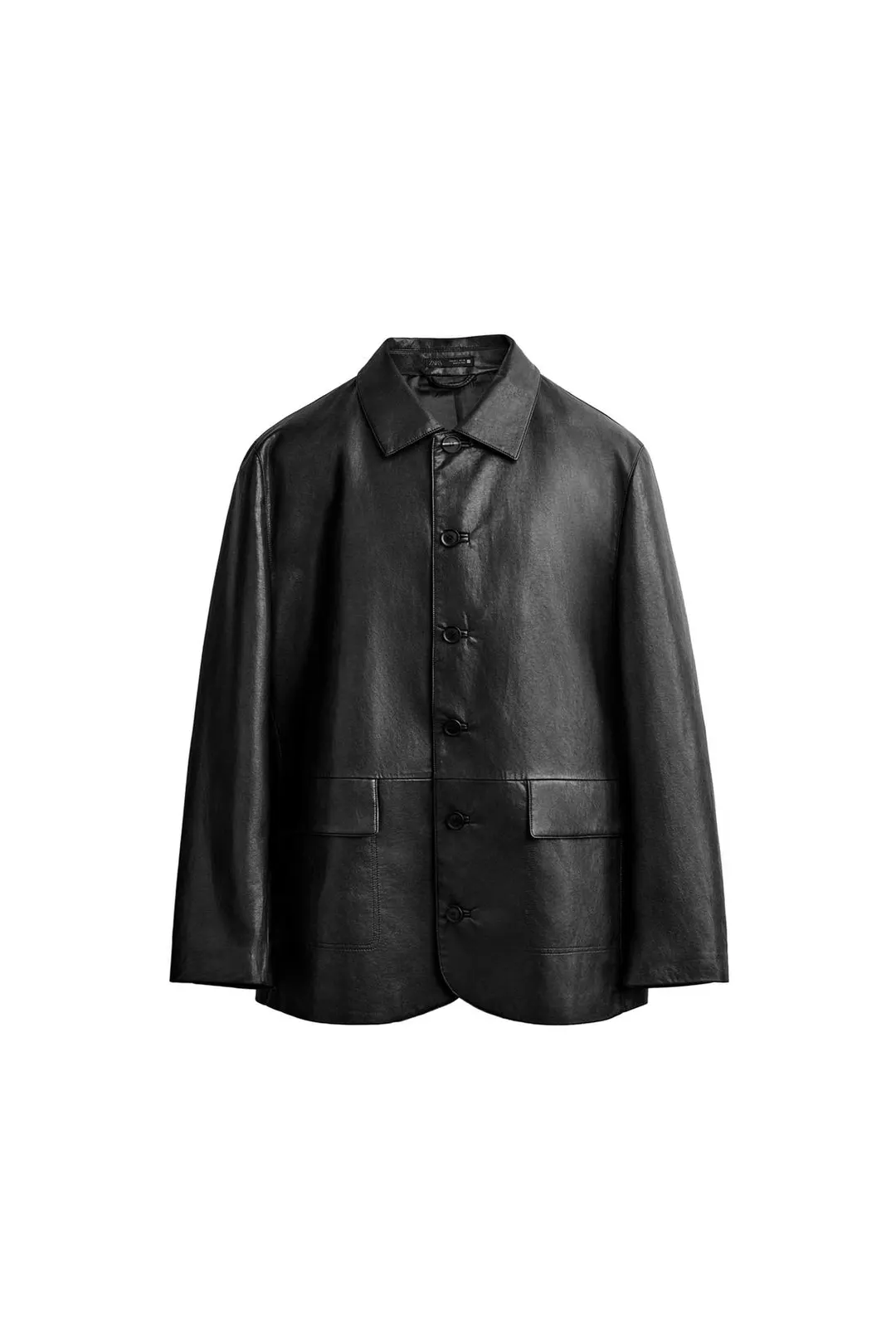 Рубашка верхняя свободного кроя под кожу, Zara