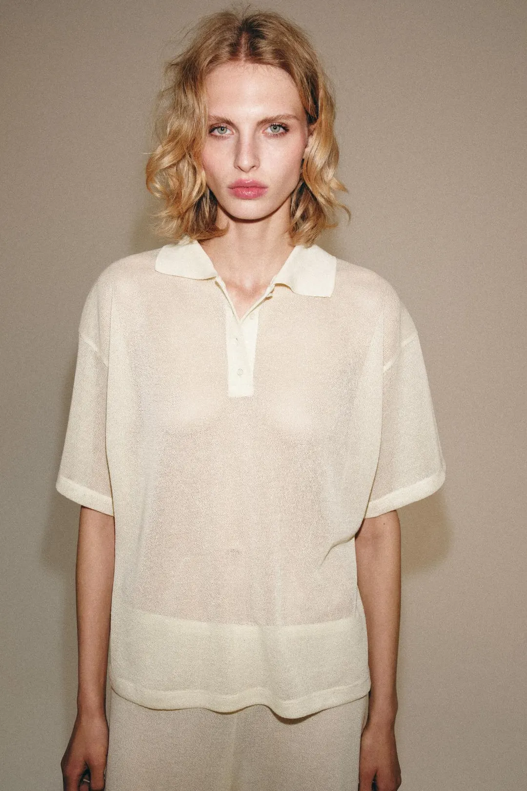 Поло фактурной вязки, Zara