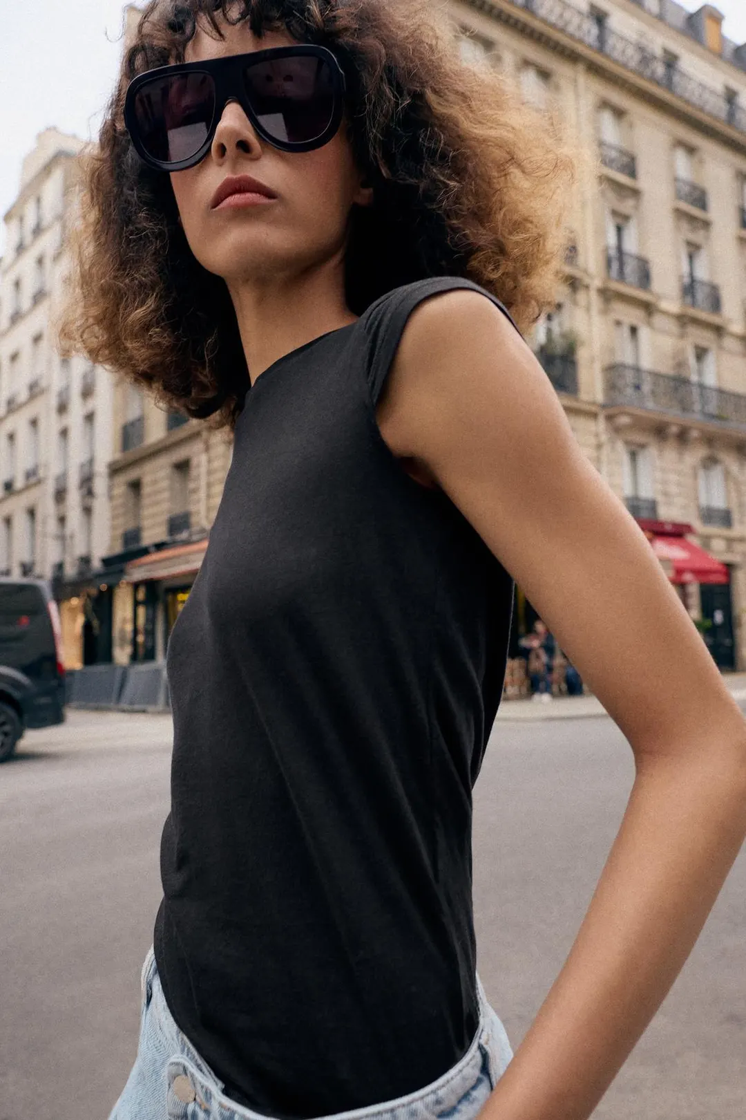 Футболка минималистичная с короткими рукавами, Zara