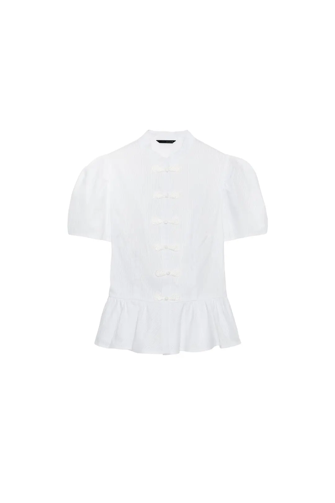 Рубашка с баской и застежкой в стиле дафлкот, Zara