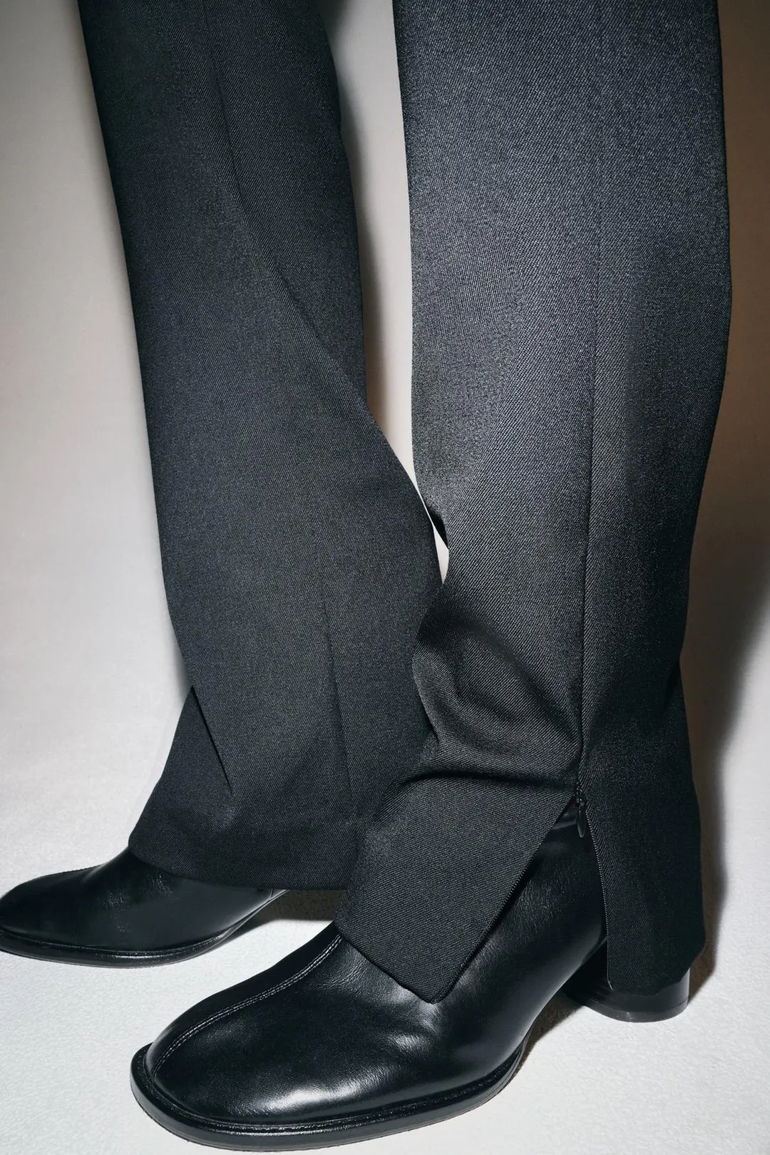 Прямые брюки из смесовой шерсти ZW Collection, Zara