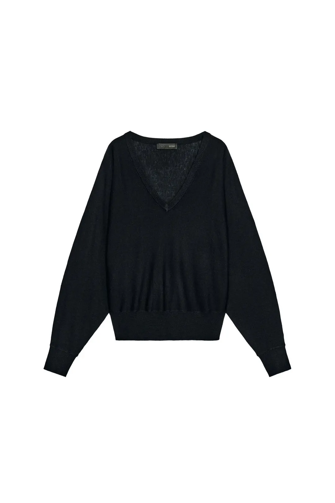 Джемпер из смесовой шерсти с V-образным вырезом, Zara