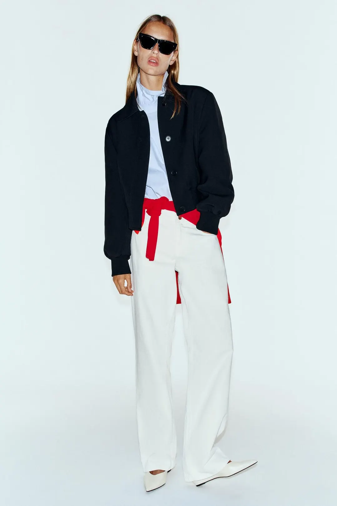 Куртка короткая с подплечниками, Zara