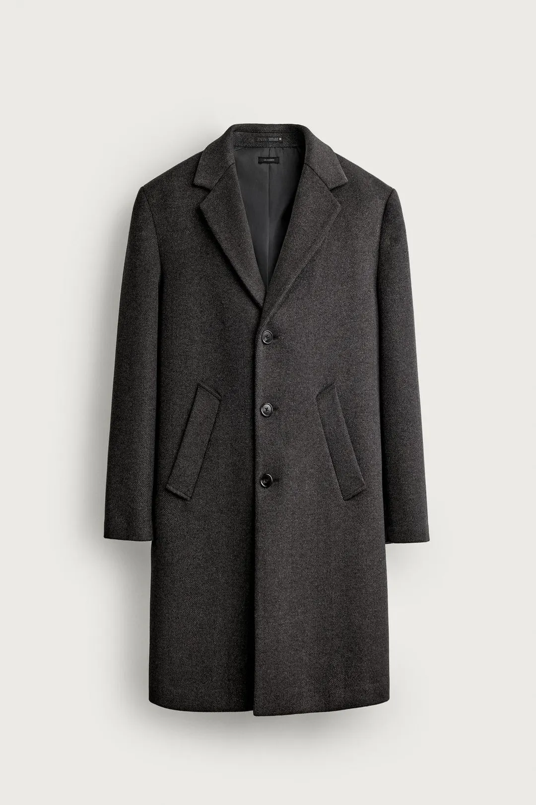 Пальто стандартного кроя из смесовой шерсти, Zara