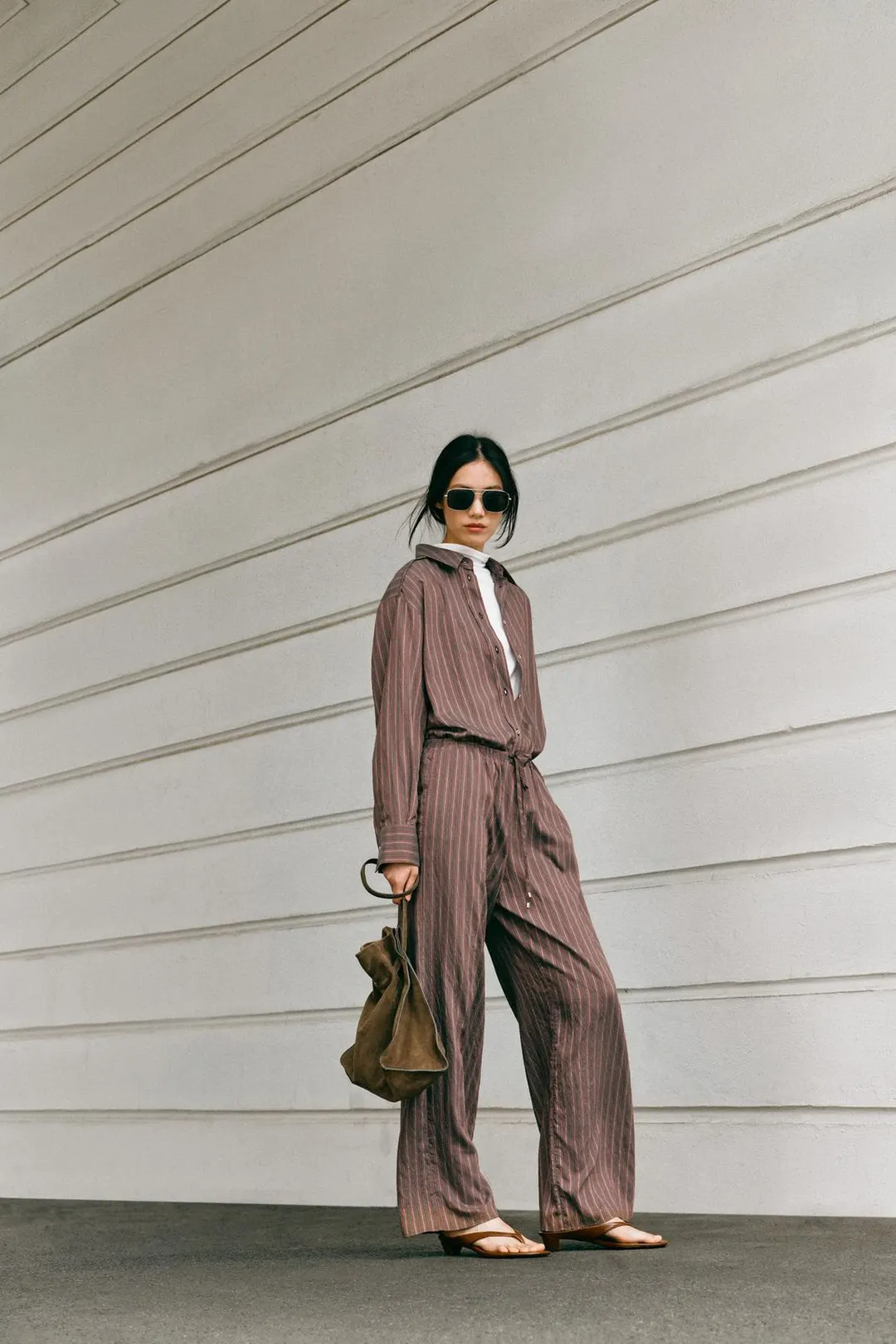 Струящаяся рубашка в полоску, Zara