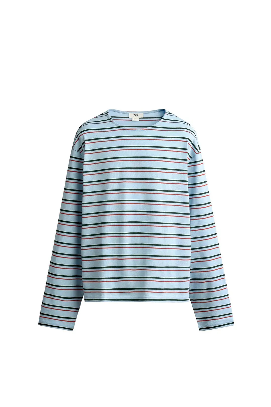 Футболка в жаккардовую полоску, Zara