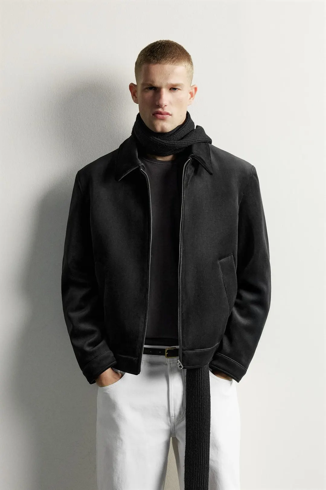 Бархатная куртка на молнии, Zara
