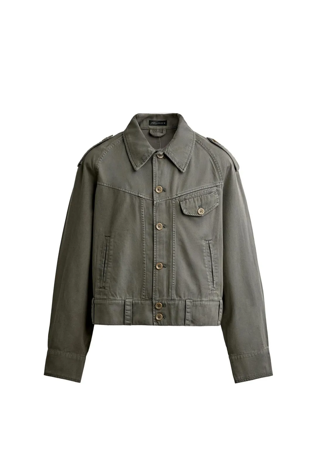 Укороченная куртка с хлястиками, Zara