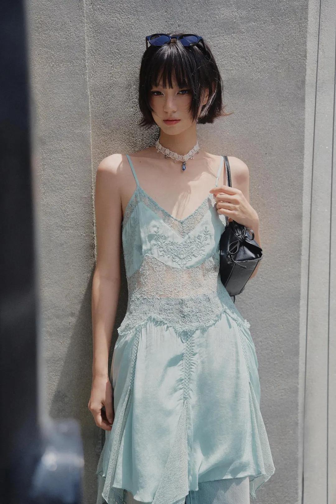 Короткое кружевное платье ZW Collection, Zara