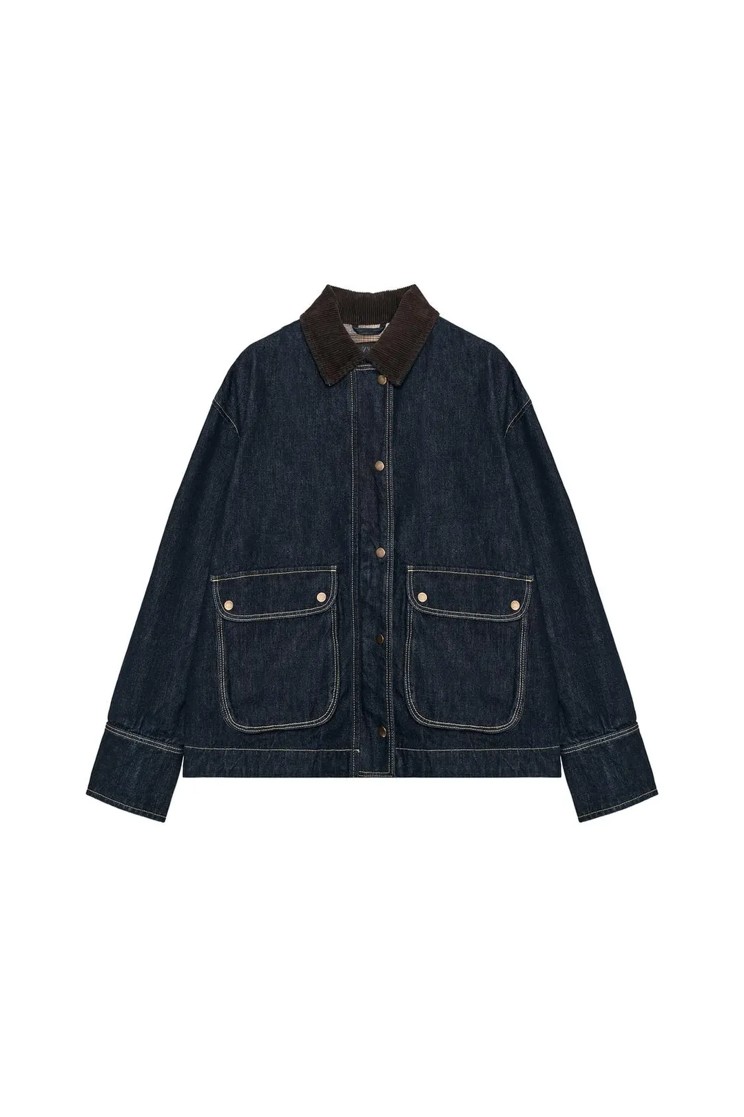 Куртка джинсовая с вельветовым воротником Z1975, Zara