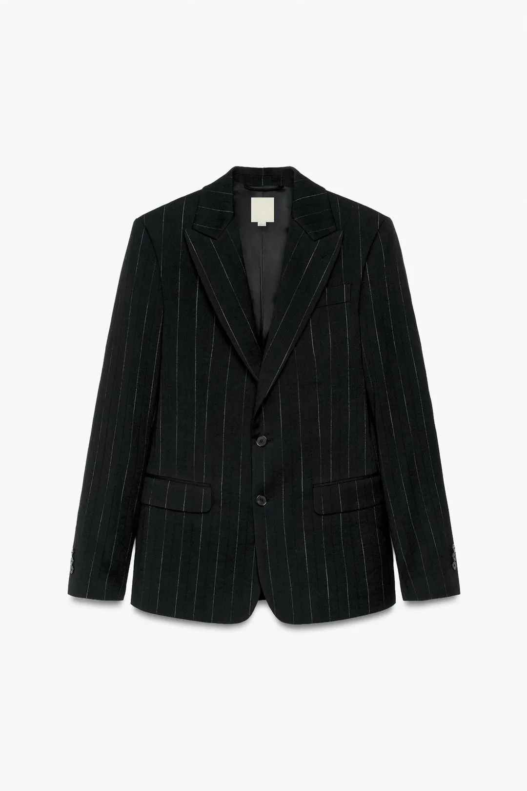 Фактурный блейзер в тонкую полоску, Zara