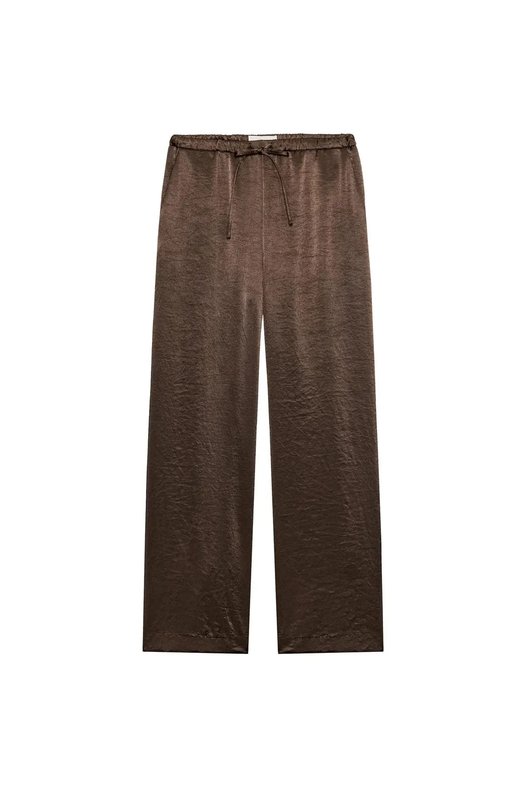 Брюки прямого кроя атласные, Zara