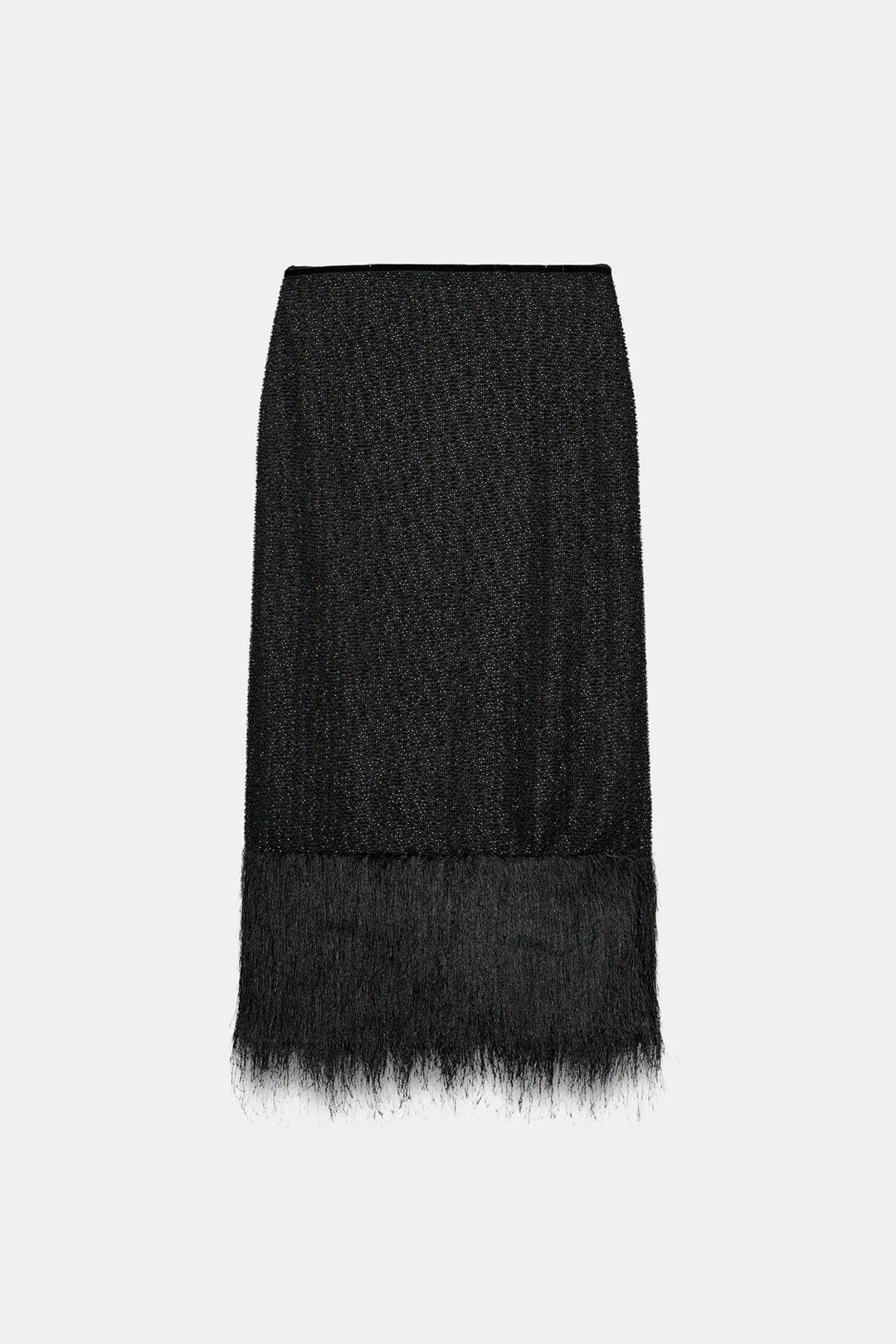 Прямая юбка с бисером ZW Collection, Zara