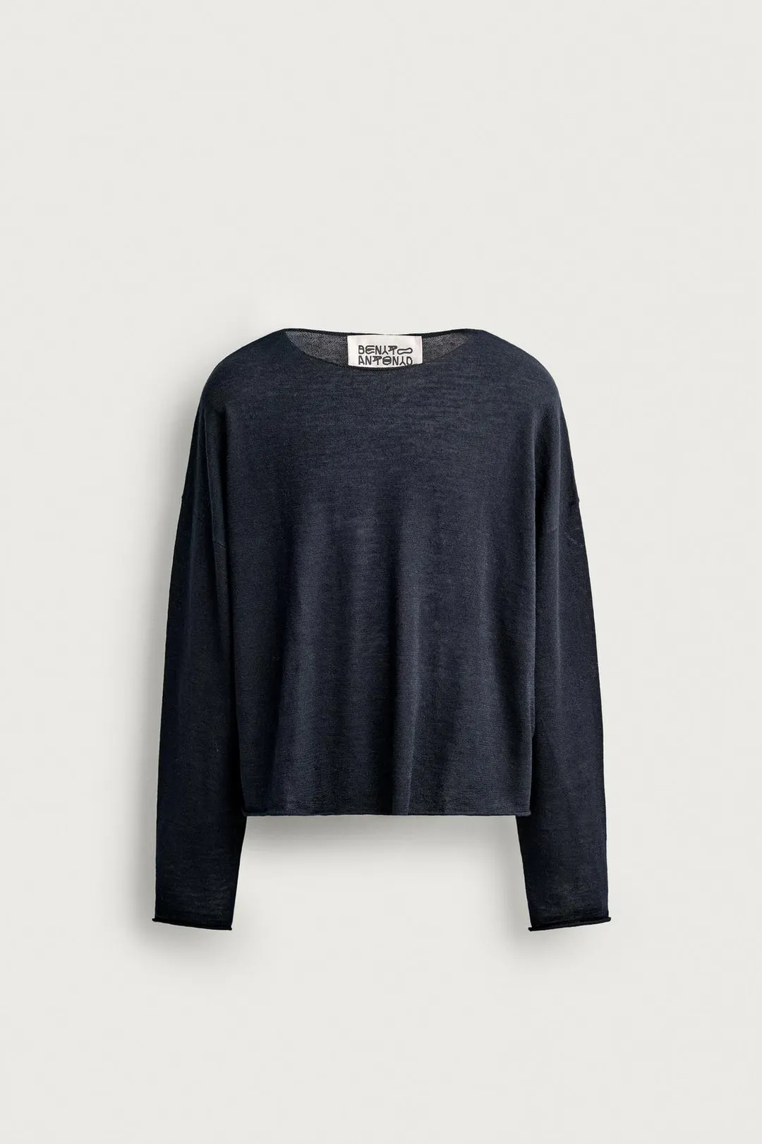 Свитер укороченного кроя из смеси льна и шерсти, Zara