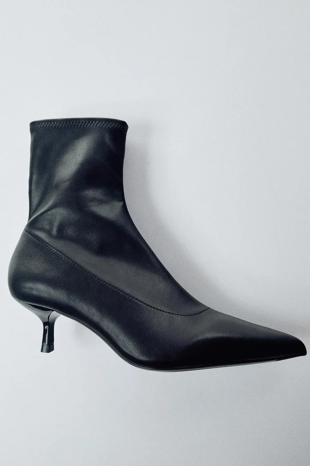Ботильоны стрейч на каблуке kitten heel, Zara