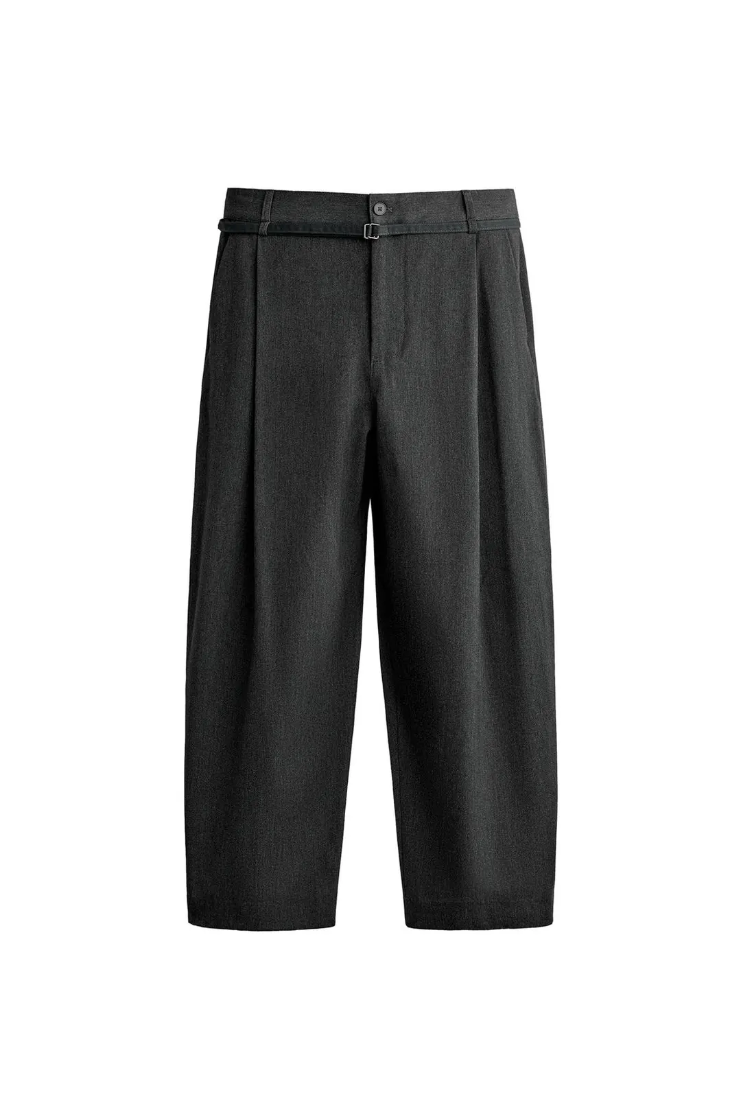 Брюки фасона баллон со складками и поясом, Zara