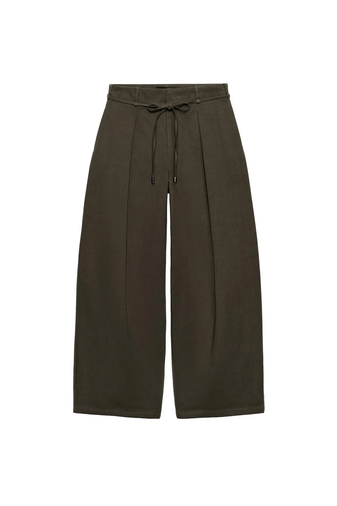 Широкие брюки с защипами и поясом, Zara