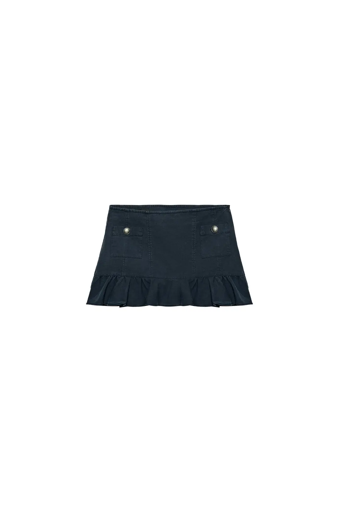 Мини-юбка с карманами и оборками, Zara