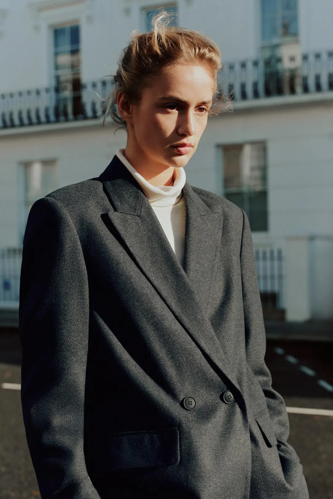Двубортный блейзер оверсайз, Zara