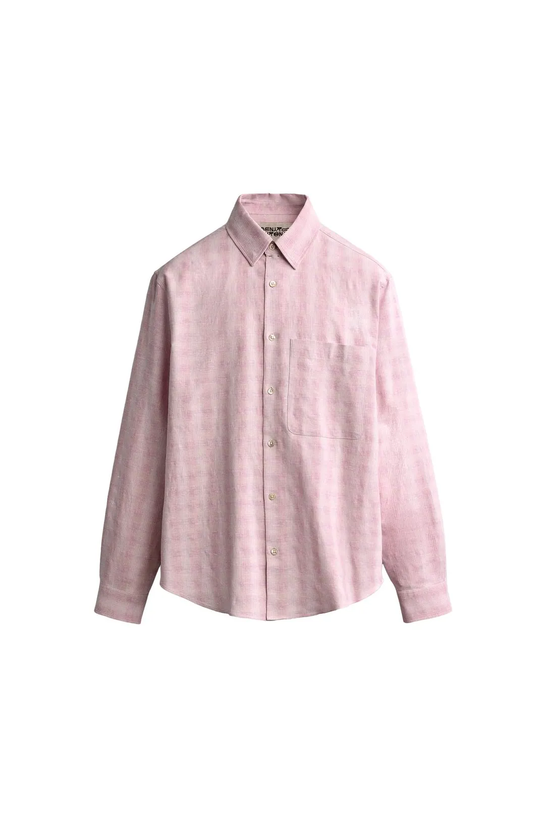 Рубашка из хлопка и льна в клетку, Zara