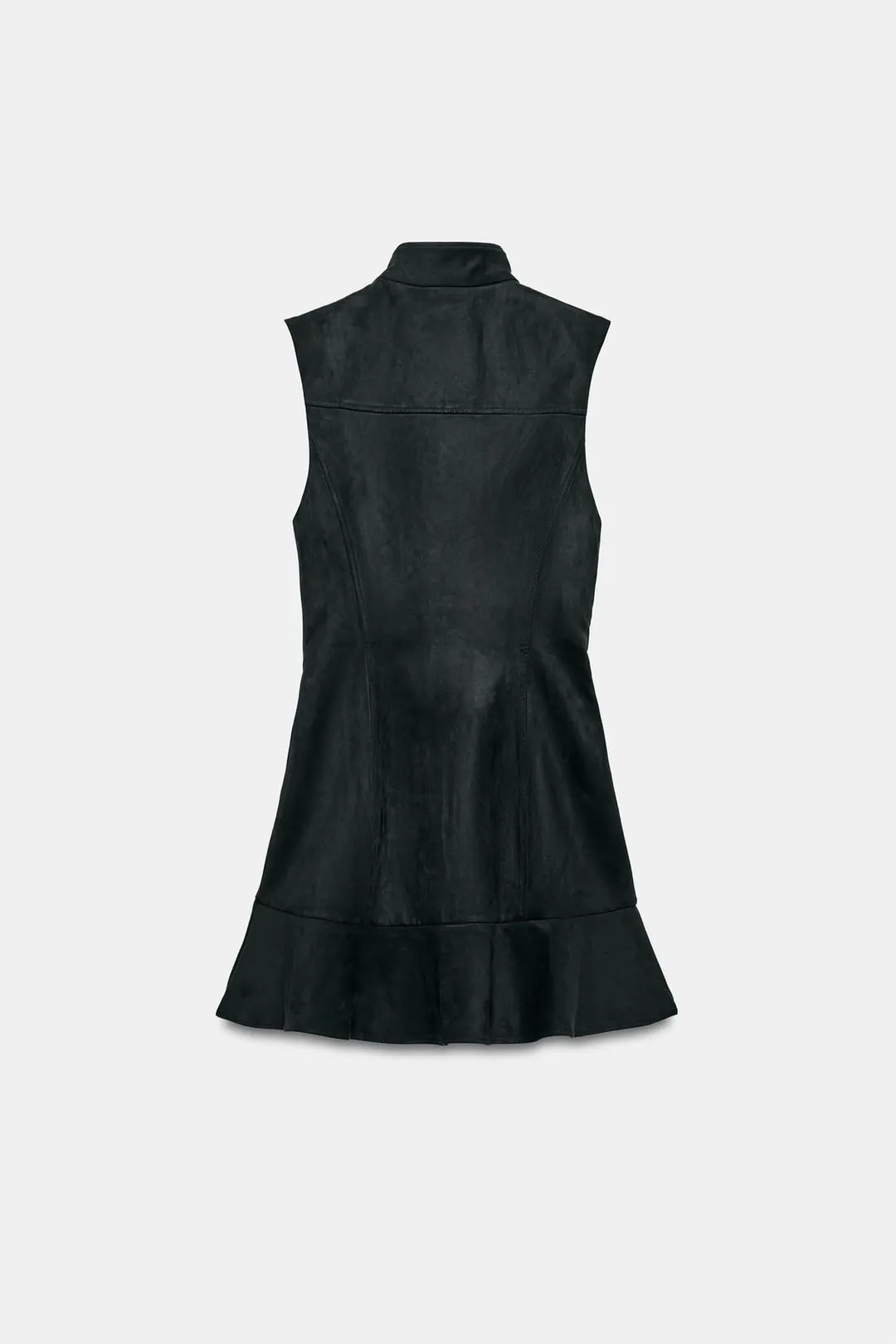 Платье под замшу с оборками, Zara