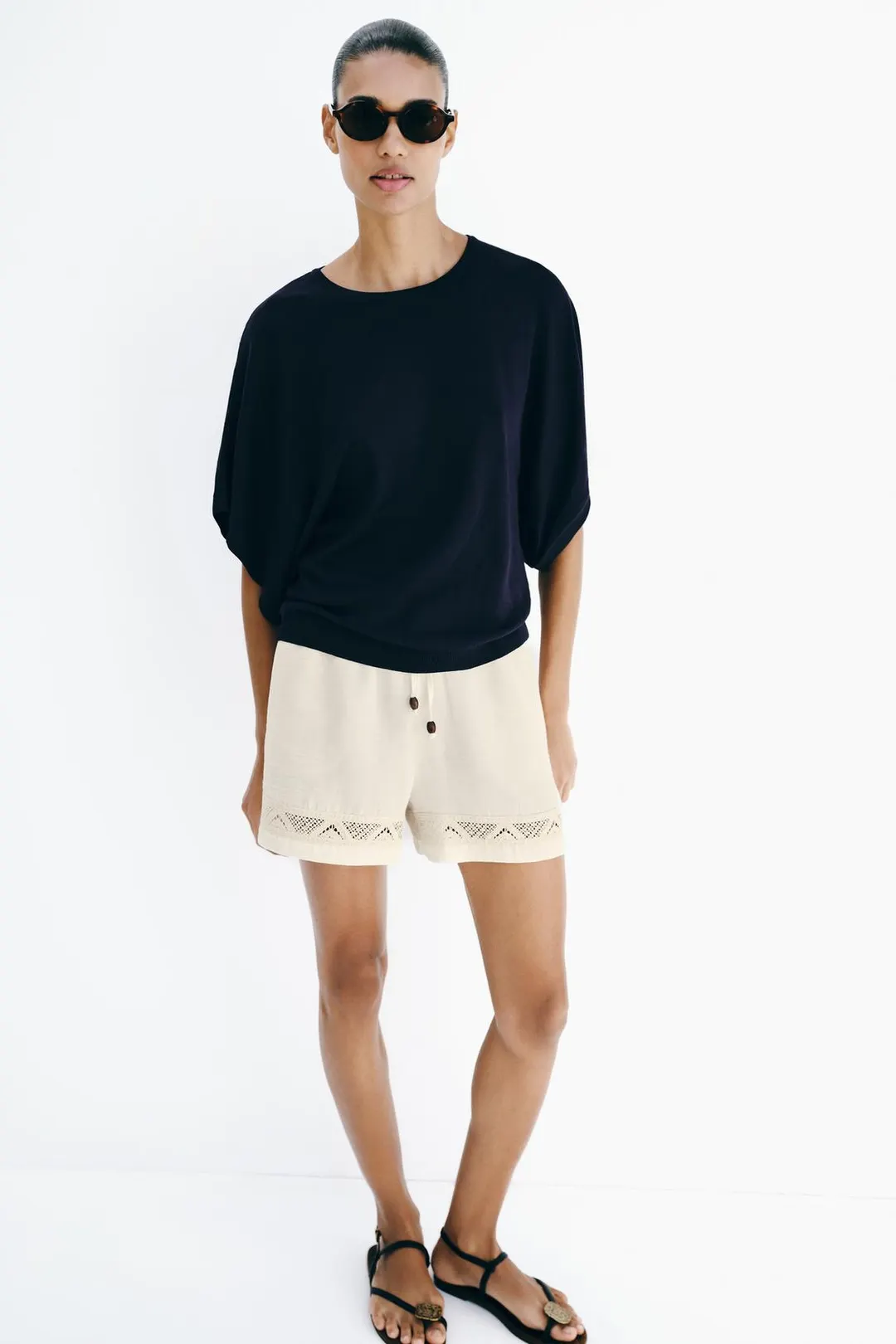Топ вязаный с широкими рукавами, Zara