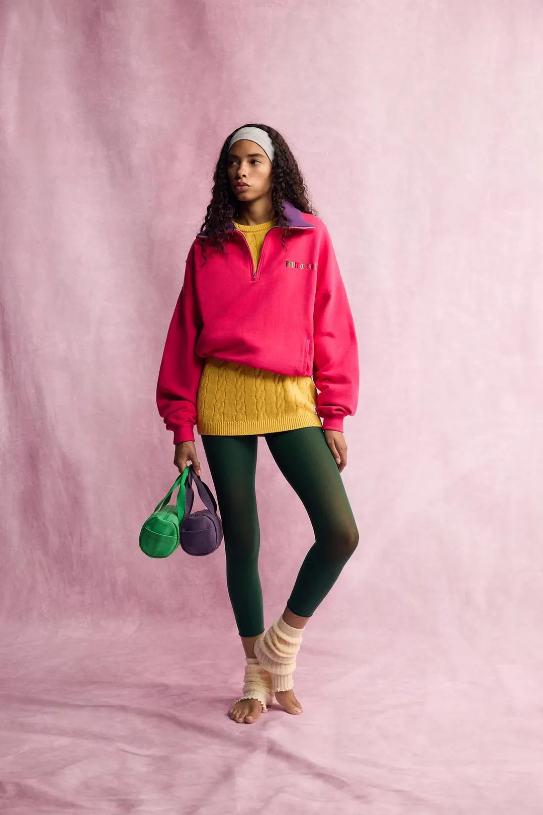 Свитшот Fruit of the Loom™ с контрастным воротником, Zara