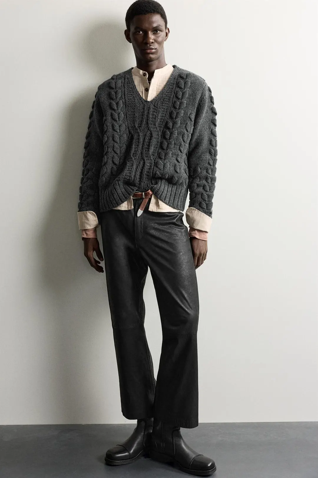 Укороченный джемпер фактурной вязки, Zara