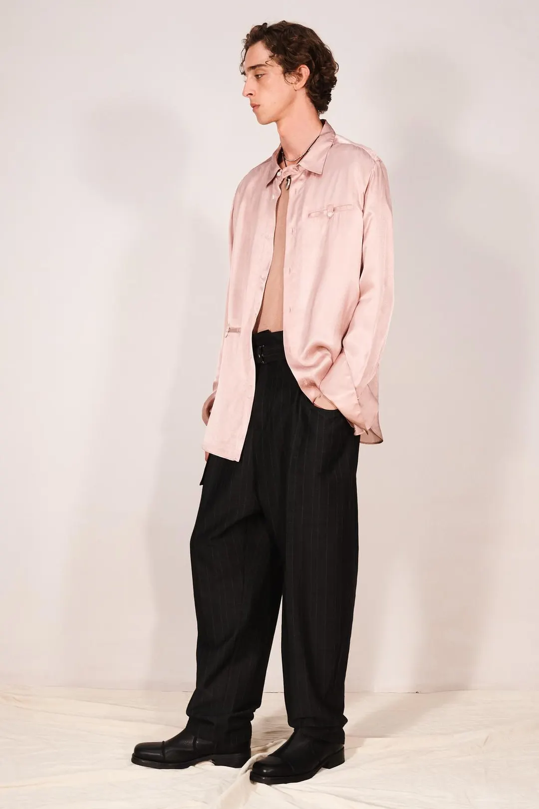 Атласная жаккардовая рубашка в горошек, Zara