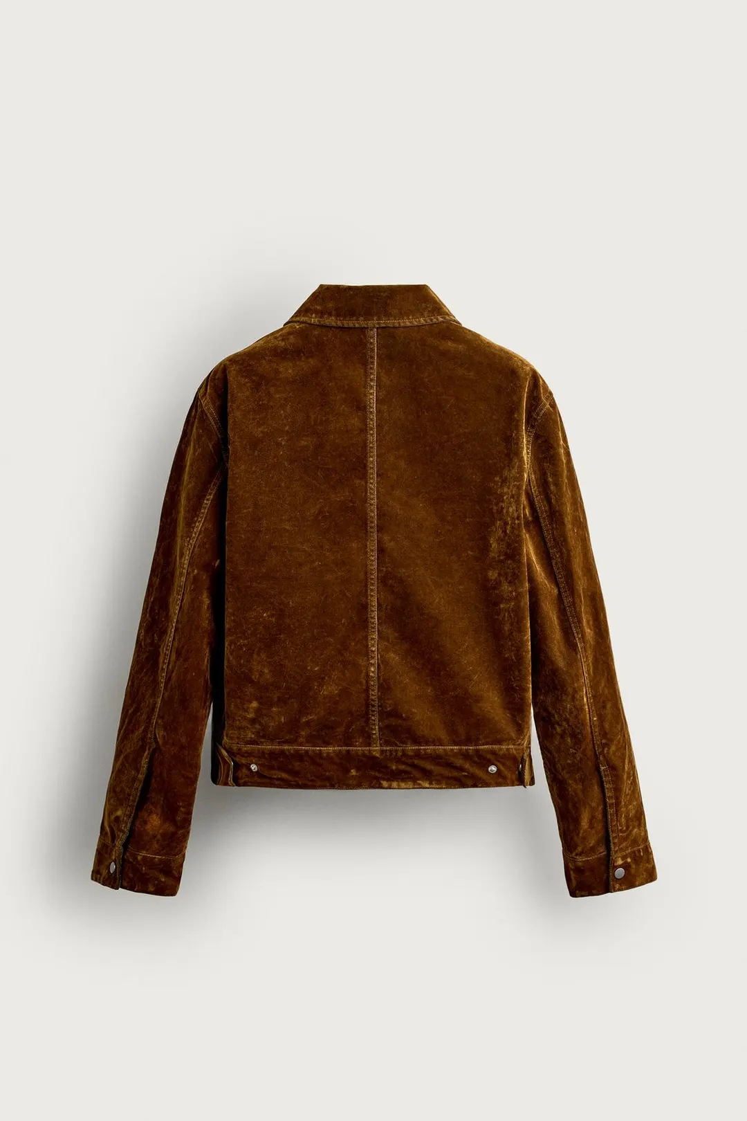 Укороченная куртка с флоковым покрытием, Zara
