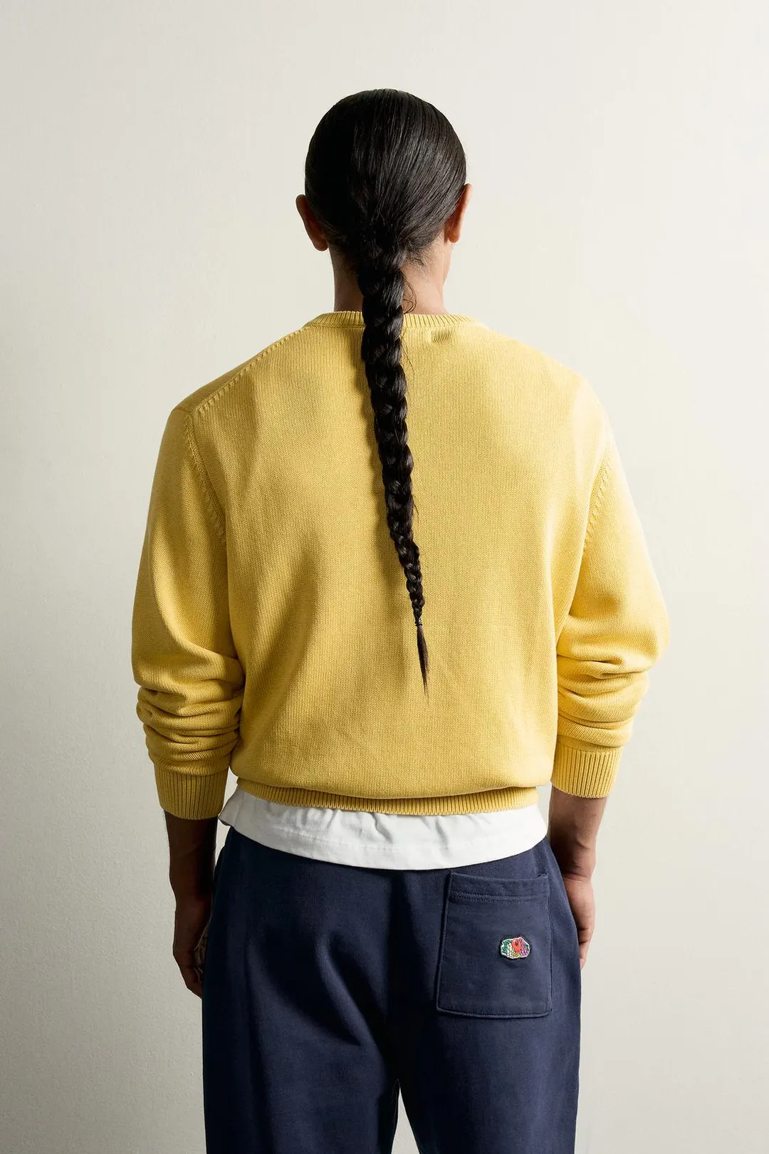 Джемпер хлопковый с V-образным вырезом и вышивкой Fruit of the Loom™, Zara