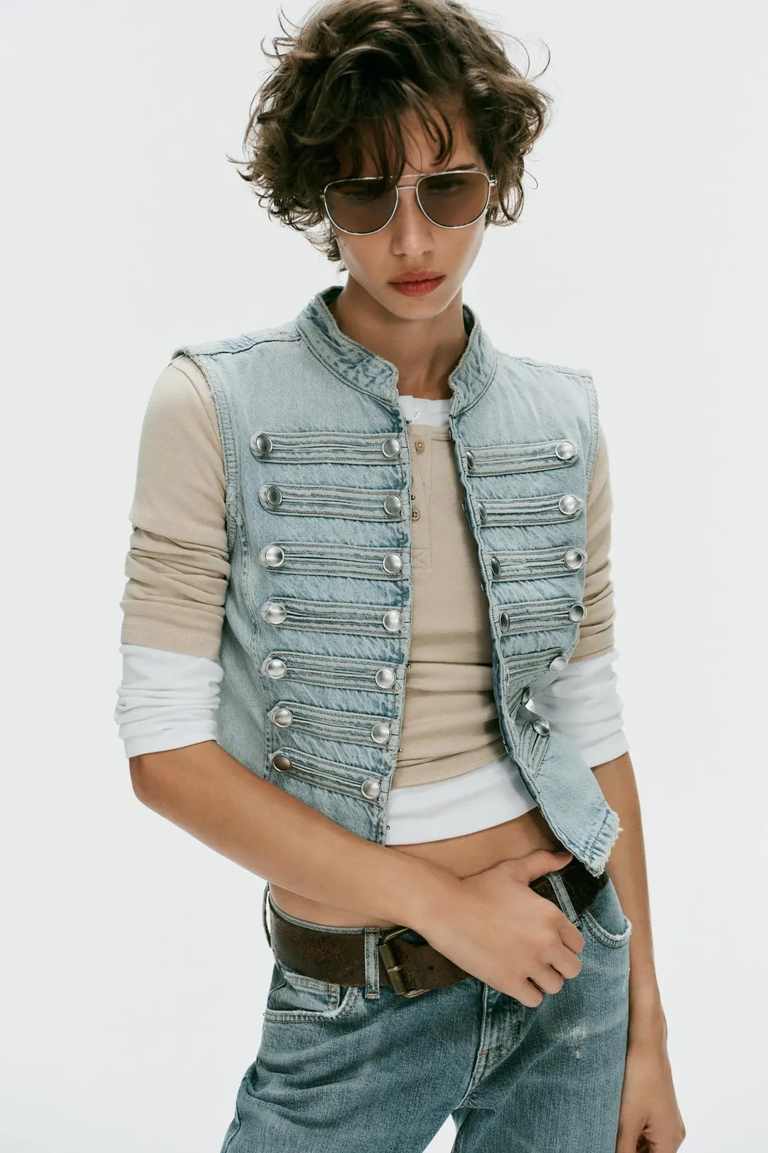 Джинсовый жилет TRF, Zara