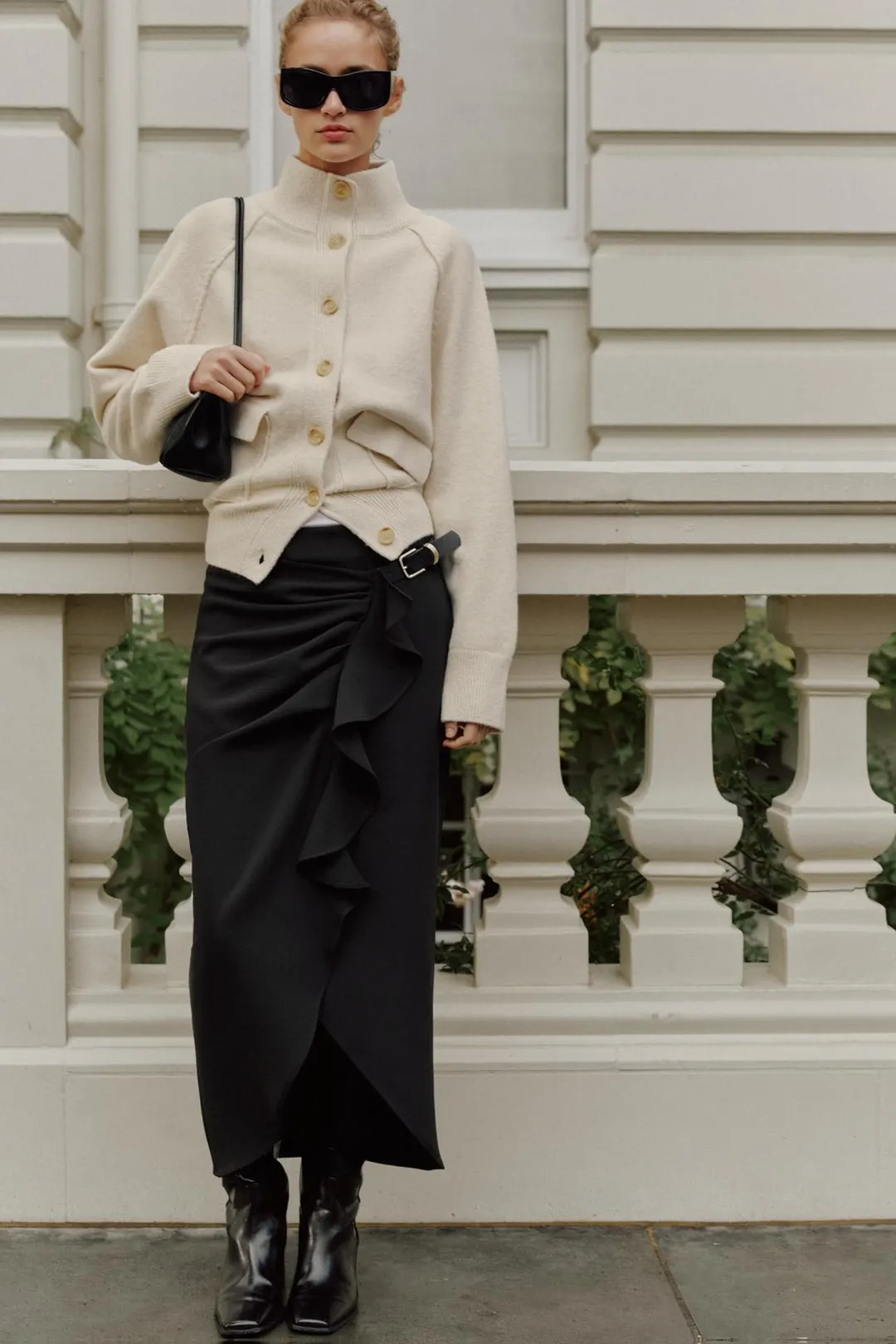 Юбка миди с оборками, Zara