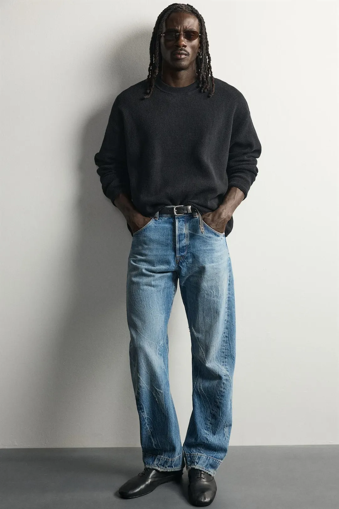 Джемпер вафельной вязки, Zara