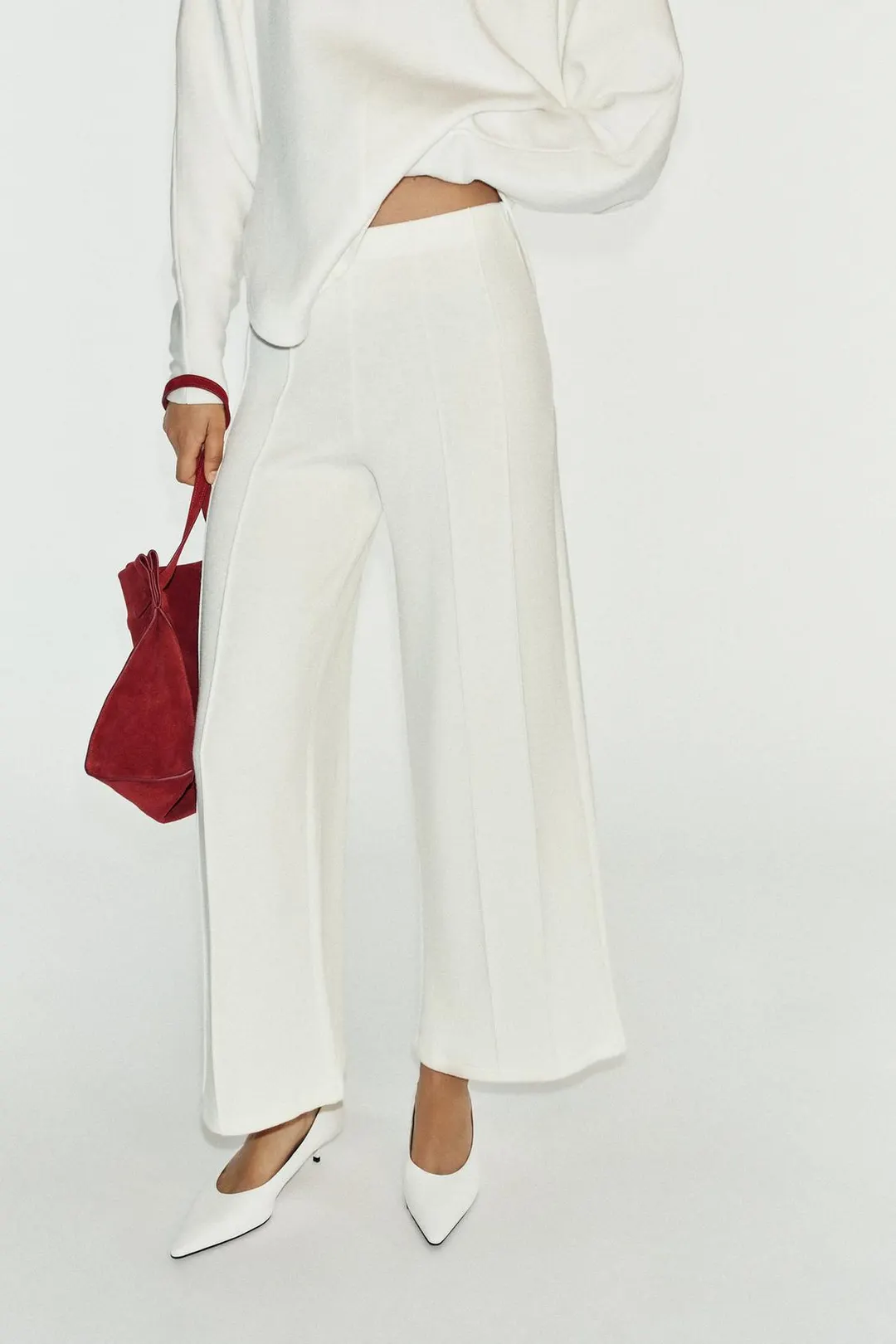 Брюки из мягкой ткани со швами, Zara