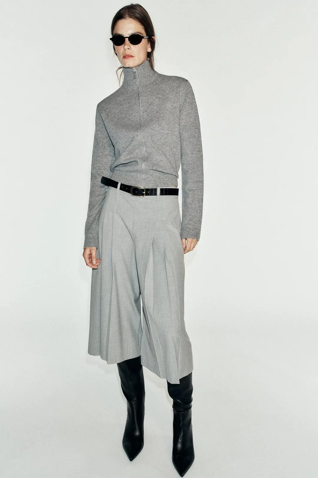 Удлиненные бермуды с поясом, Zara