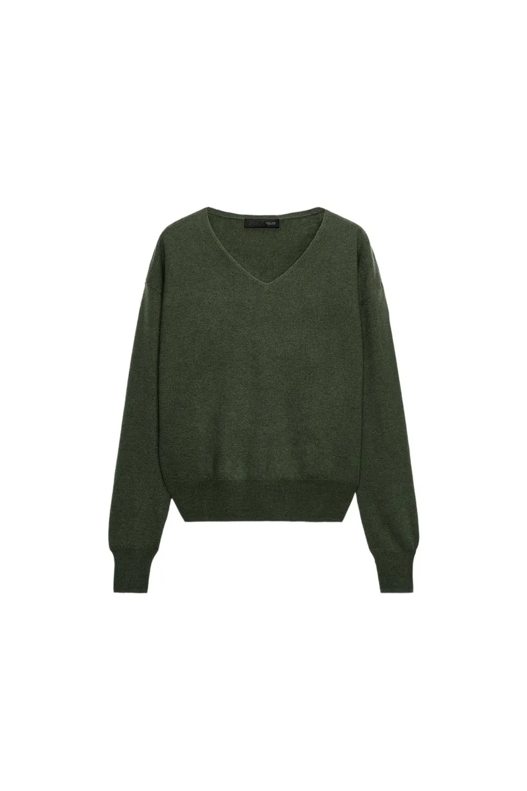 Свитер с V-образным вырезом из 100% особо мягкой шерсти, Zara