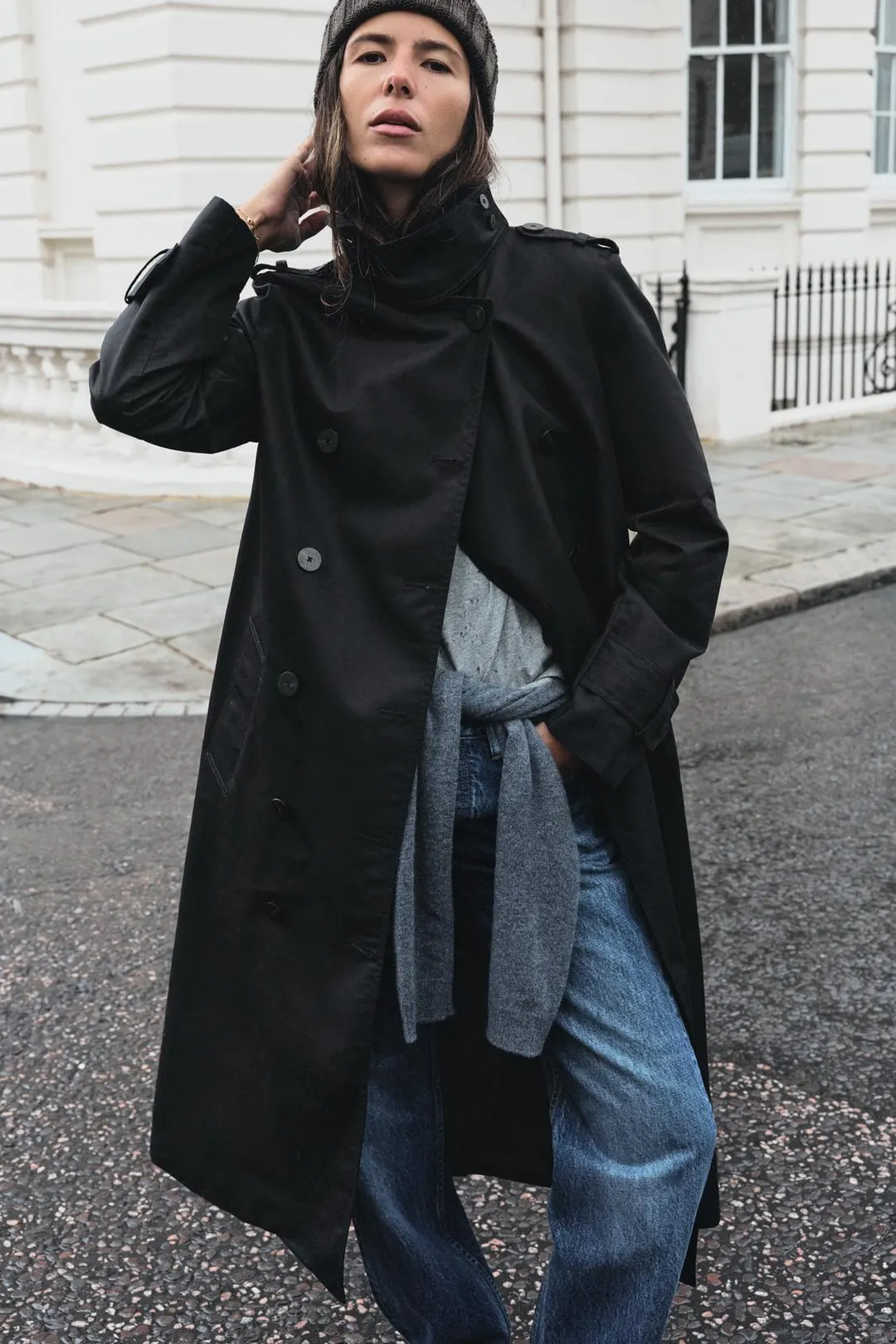 Тренч водоотталкивающий с поясом ZW Collection, Zara