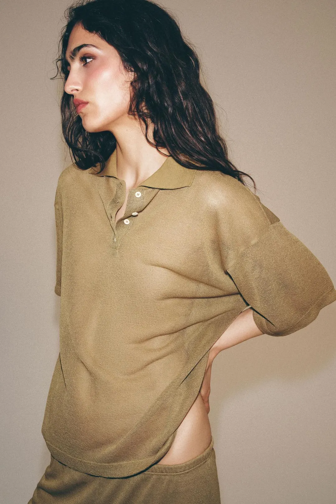 Поло фактурной вязки, Zara