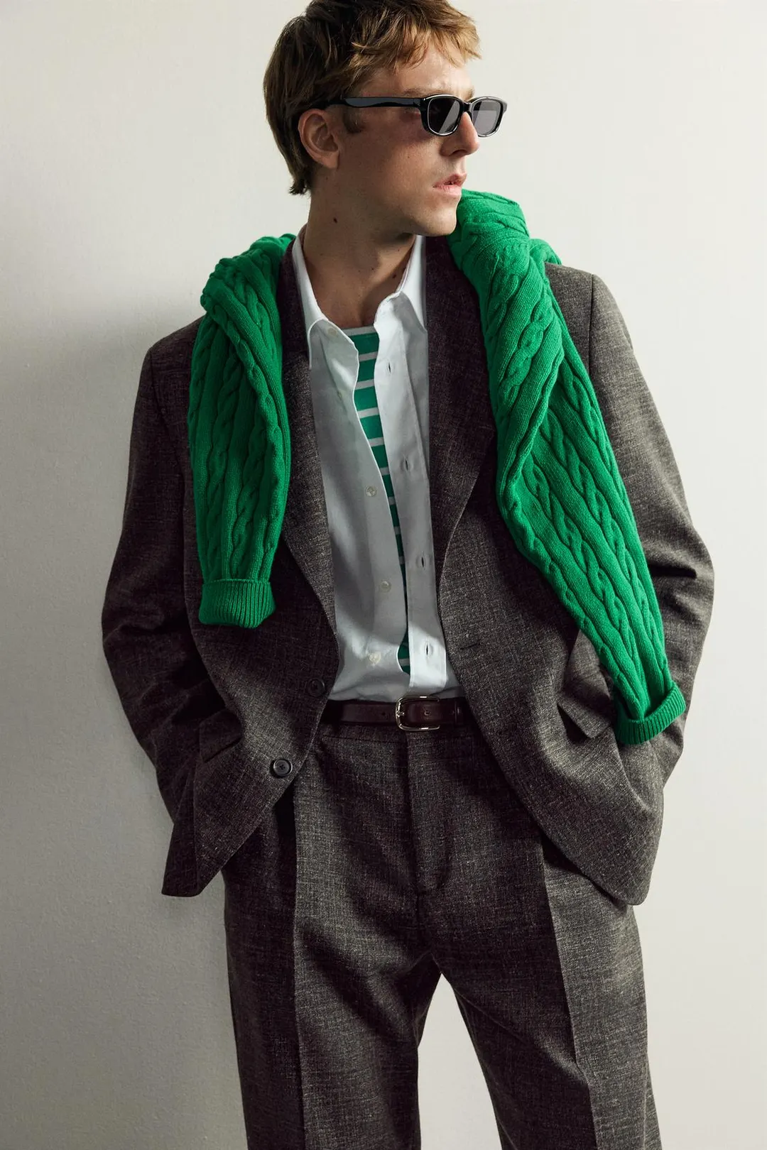 Пиджак от костюма из шерсти и льна Aaron Levine X Zara, Zara