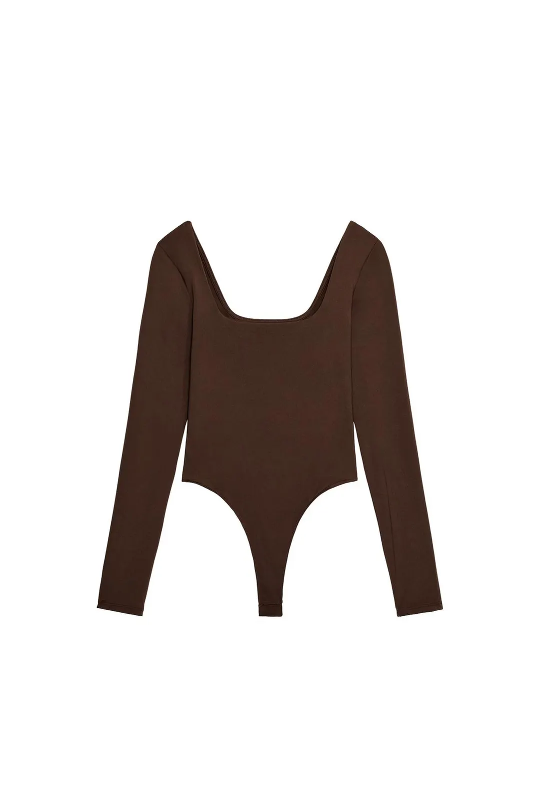 Боди из полиамида с квадратным вырезом, Zara