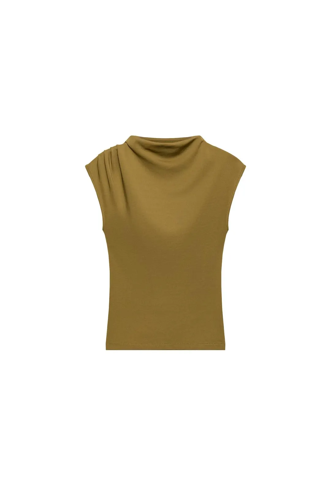Футболка с драпированным вырезом, Zara